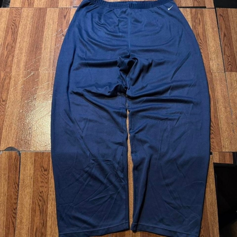 Nike Blue Women's Vintage Dri-Fit Baggy Wide Hem Track Sweatpants Medium